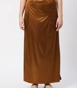 Neckbook Satin Brown Color Petticoat