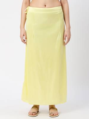 Neckbook Satin Yellow Color Petticoat 1