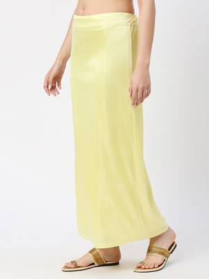 Neckbook Satin Yellow Color Petticoat 2