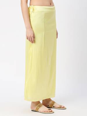Neckbook Satin Yellow Color Petticoat 3