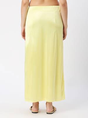 Neckbook Satin Yellow Color Petticoat 4