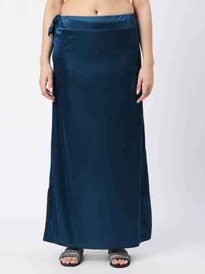 Neckbook Satin Blue Color Petticoat 1