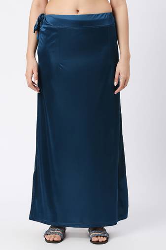 Neckbook Satin Blue Color Petticoat