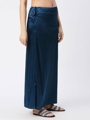Neckbook Satin Blue Color Petticoat 3