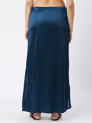 Neckbook Satin Blue Color Petticoat 4
