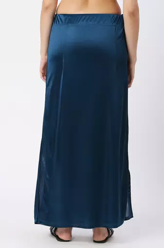 Neckbook Satin Blue Color Petticoat