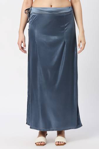 Neckbook Satin Grey  Color Petticoat