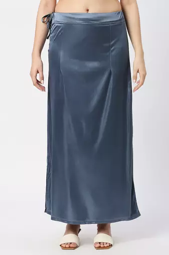 Neckbook Satin Grey  Color Petticoat