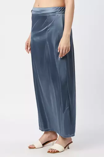 Neckbook Satin Grey  Color Petticoat