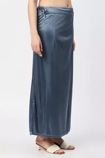 Neckbook Satin Grey  Color Petticoat