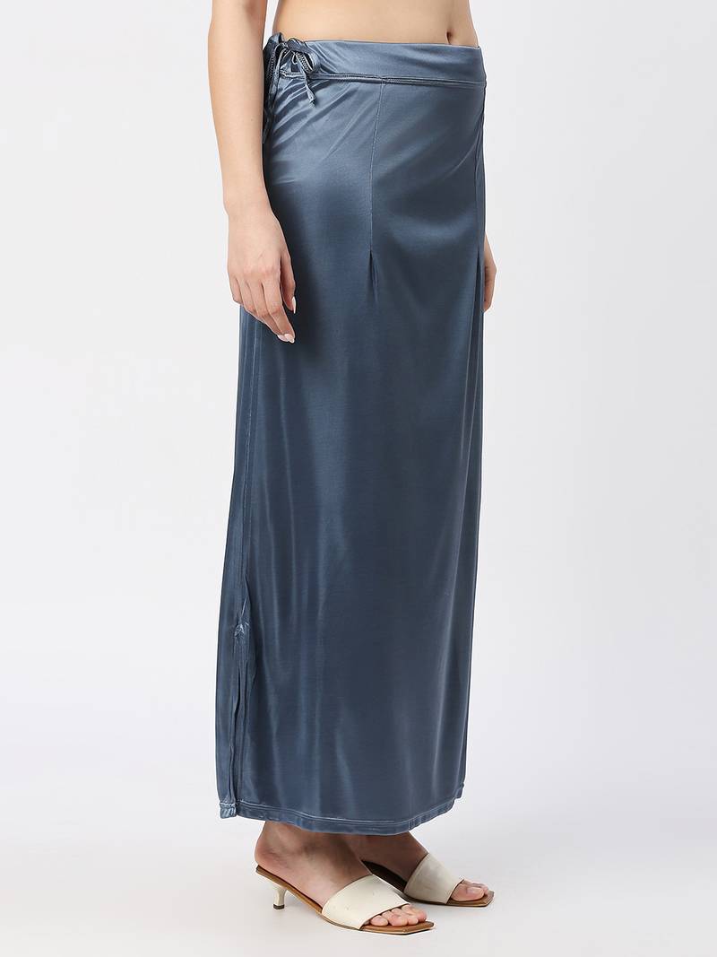 Neckbook Satin Grey  Color Petticoat