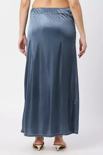 Neckbook Satin Grey  Color Petticoat