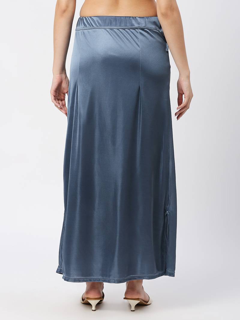 Neckbook Satin Grey  Color Petticoat