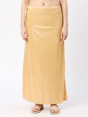 Neckbook Satin Caramel Brown Color Petticoat 1