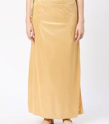 Neckbook Satin Caramel Brown Color Petticoat