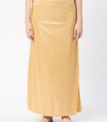 Neckbook Satin Caramel Brown Color Petticoat