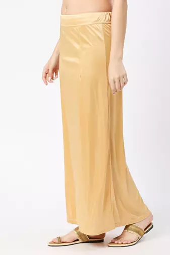Neckbook Satin Caramel Brown Color Petticoat