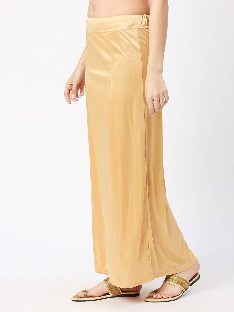 Neckbook Satin Caramel Brown Color Petticoat