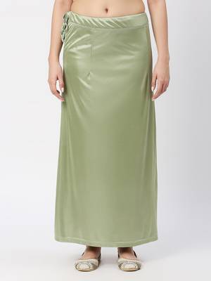 Neckbook Satin Green Color Petticoat 1