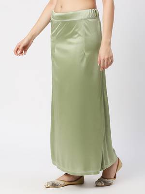 Neckbook Satin Green Color Petticoat 2
