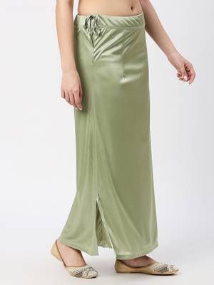 Neckbook Satin Green Color Petticoat 3