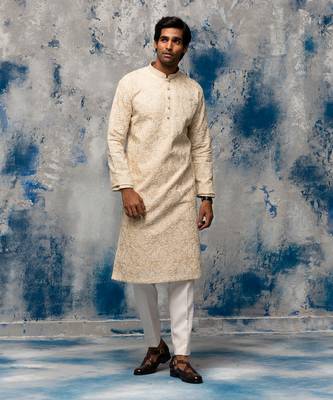 Pink dori embroidered sherwani set 2