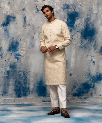 Pink dori embroidered sherwani set 3