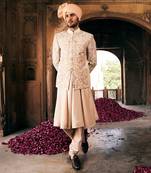 Cream embroidered bandhgalaset