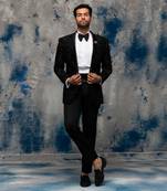 Chevron black embroidered tuxedo