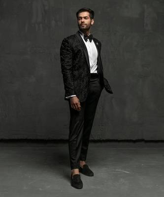Chevron black embroidered tuxedo 3