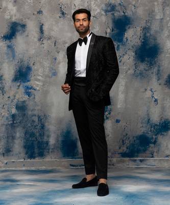 Chevron black embroidered tuxedo 4
