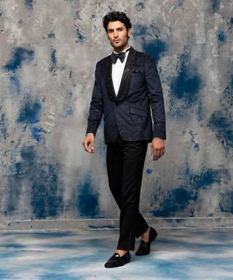 Navy blue katdana suit set 5