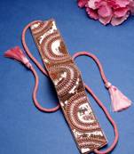boho rose gold & pink sequin embellished canvas handmade belt