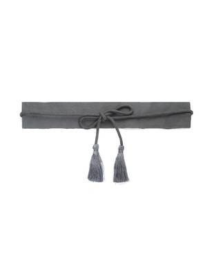 boho smoke grey & multi sequin embellished canvas handmade belt 4