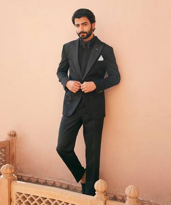 Nocturnal sophistication black tuxedo suit 1