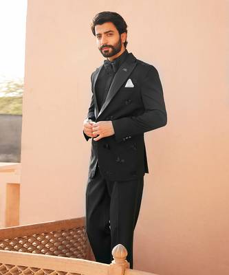 Nocturnal sophistication black tuxedo suit 4