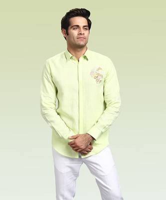 Sicilian lime embroidered shirt 4