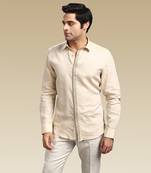 Sand grains embroidered shirt