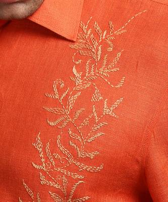 Sunset vineyard embroidered shirt 2