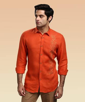 Sunset vineyard embroidered shirt 3