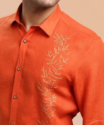 Sunset vineyard embroidered shirt 4