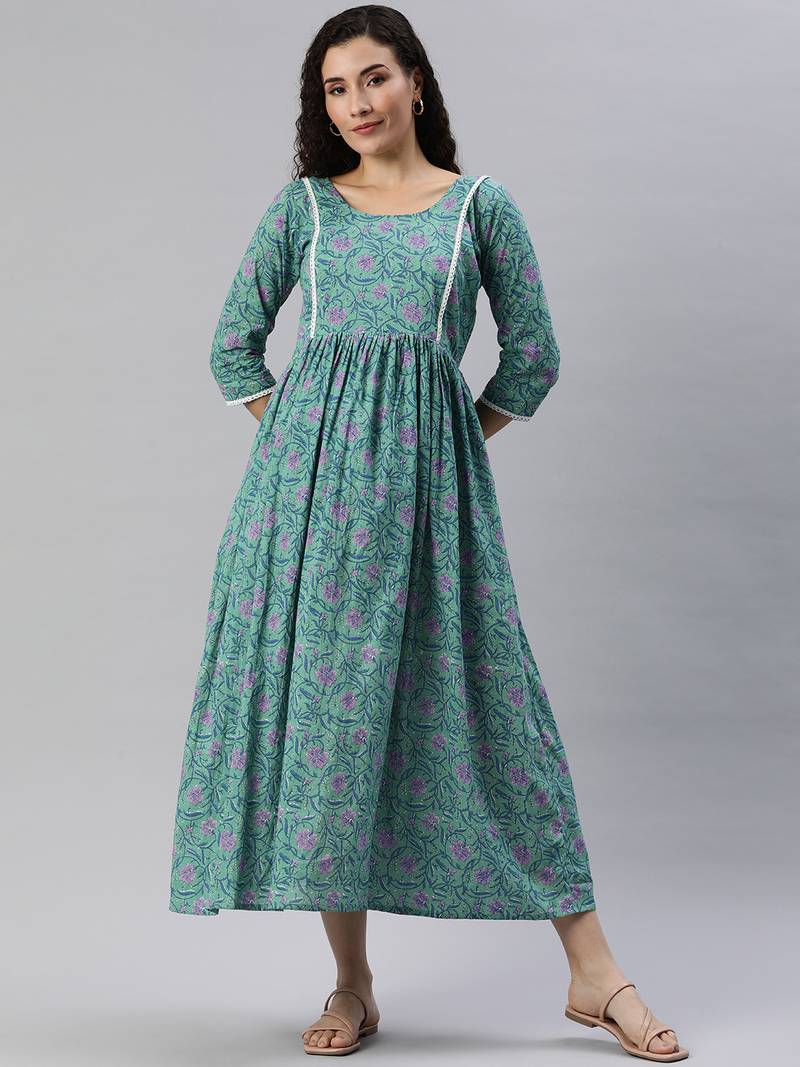 green and fuchsia dress Buy Floral Lavender Shirt Collared Maxi Dress