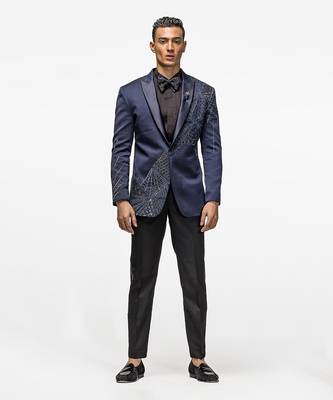 Night skies ink blue embellished tuxedo 1