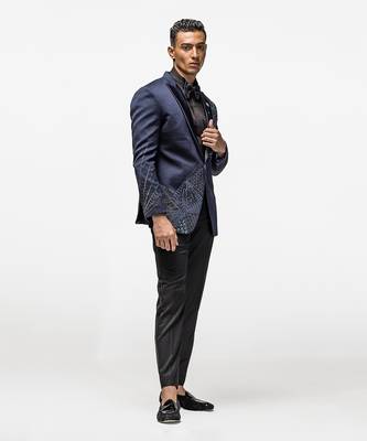 Night skies ink blue embellished tuxedo 3