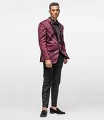 Luxe lustre wine red tuxedo