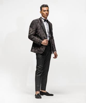 Night spell black embroidered tuxedo 2