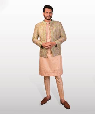 Pistachio green open bandhgala   1