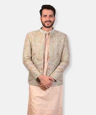 Pistachio green open bandhgala   2