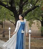 Designer embroidery crochete Shrug with Gown
