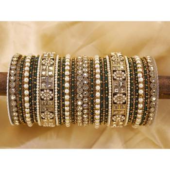 Rich texture bangle set with silk thread bangles by leshya 1